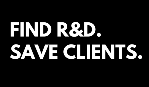 FIND R&D SAVE CLIENTS
